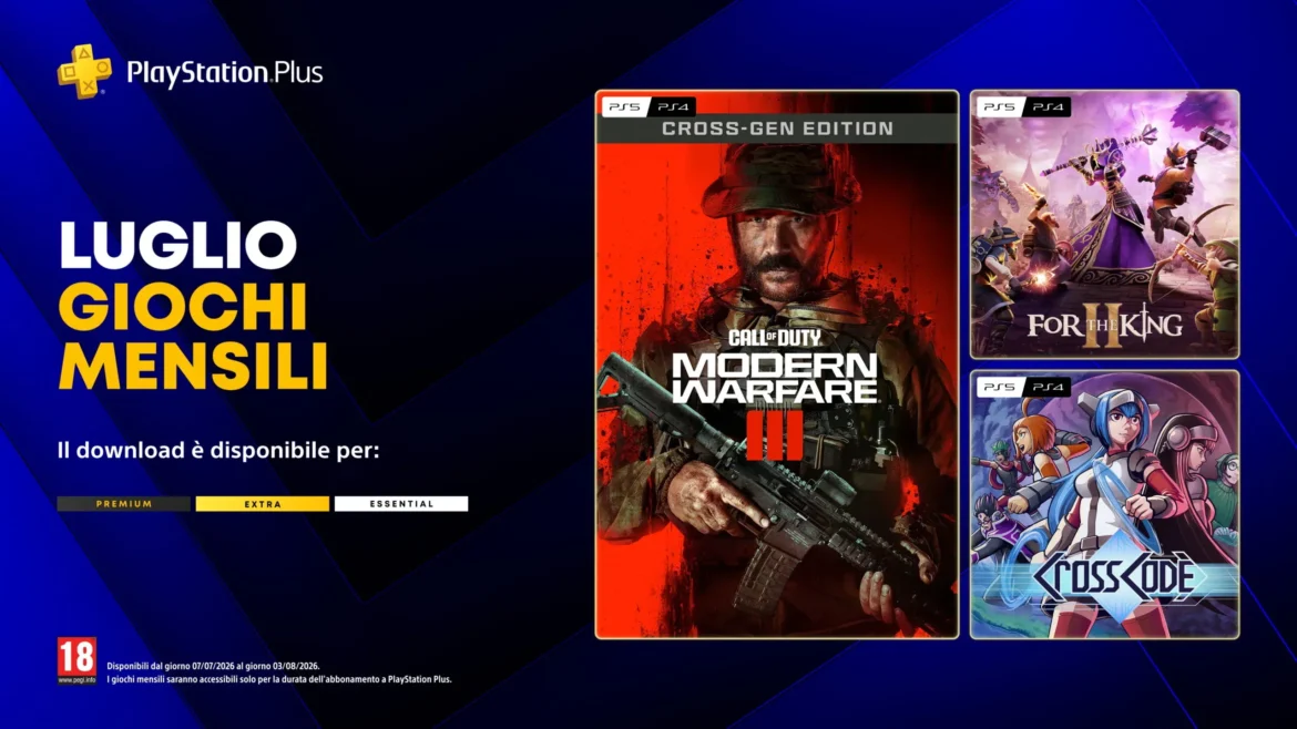 PlayStation Plus: i giochi di luglio, con Modern Warfare III