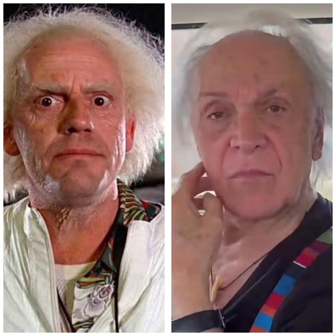 Riccardo Fogli è diventato Doc di Ritorno al Futuro, la foto non mente…
